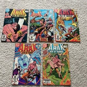 Lot of 5 Arak Son Of Thunder Comics DC